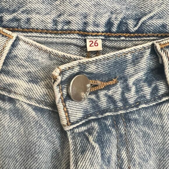 Levi's Premium Crossover Straight Leg Jeans Womens 26/2 27/4 Raw Edge Hem - Picture 8 of 8